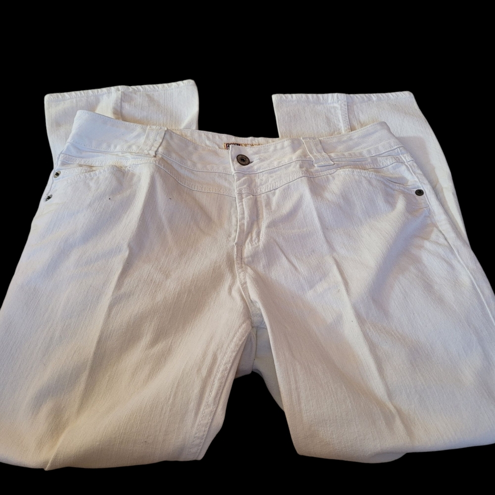EUC Faded Glory Stretch White Jeans Womens Plus Size 18W